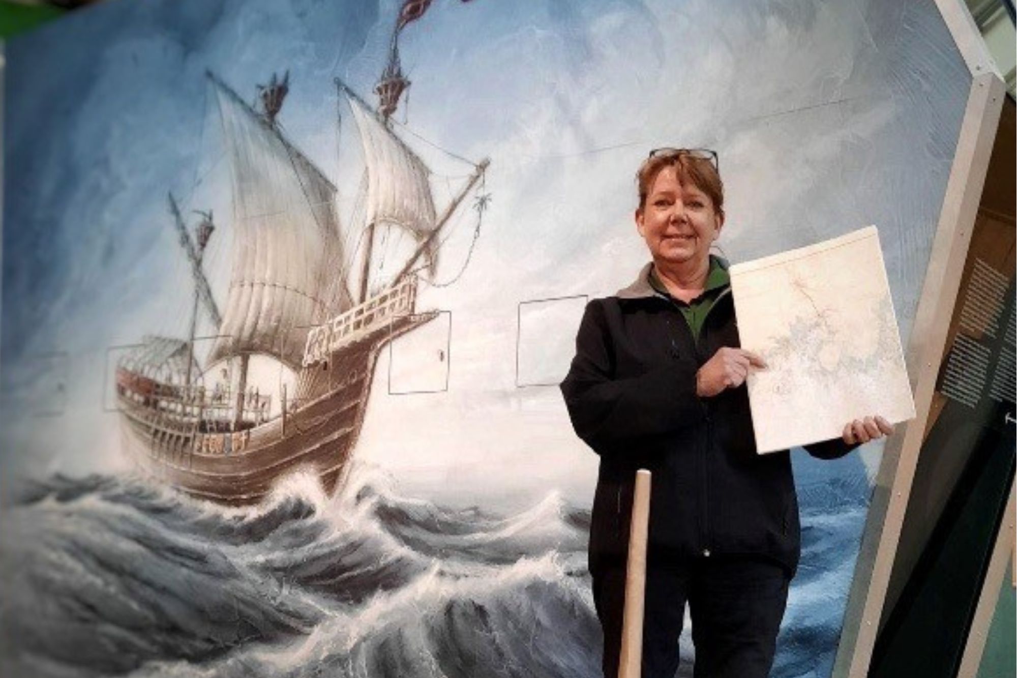 Lena Israelsson, besöksvärd på Kallvattenkuren i Ronneby.
