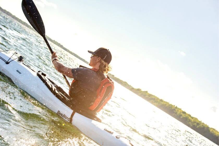 Kayak sea kayaking in the Blekinge archipelago.