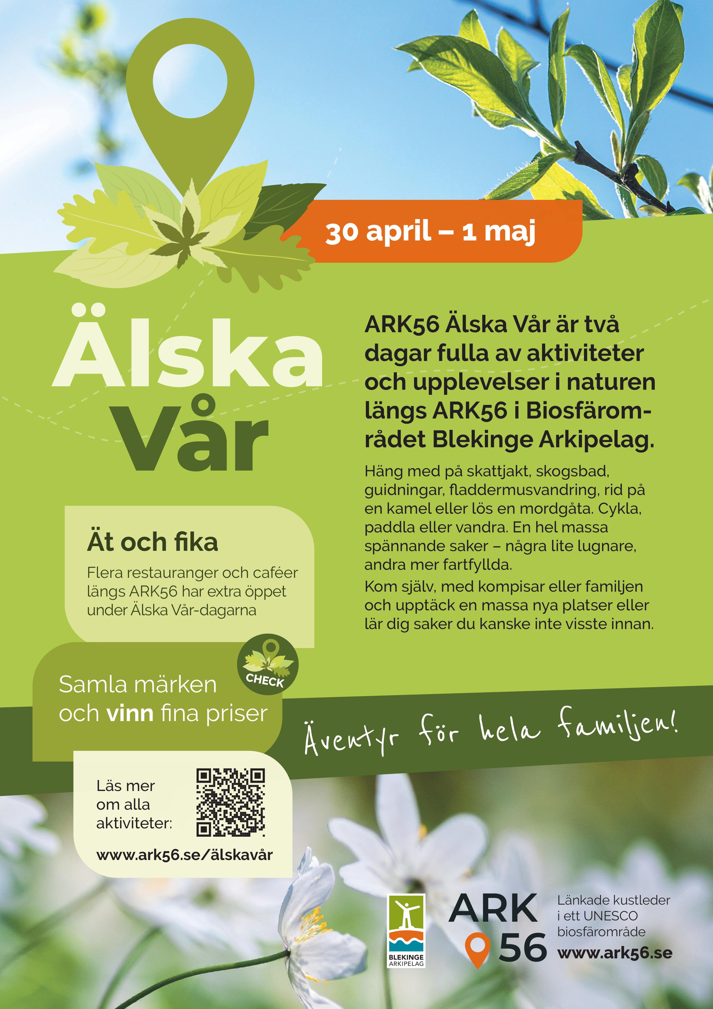 Affisch för evenemanget ÄlskaVår i Blekinge - ARK56