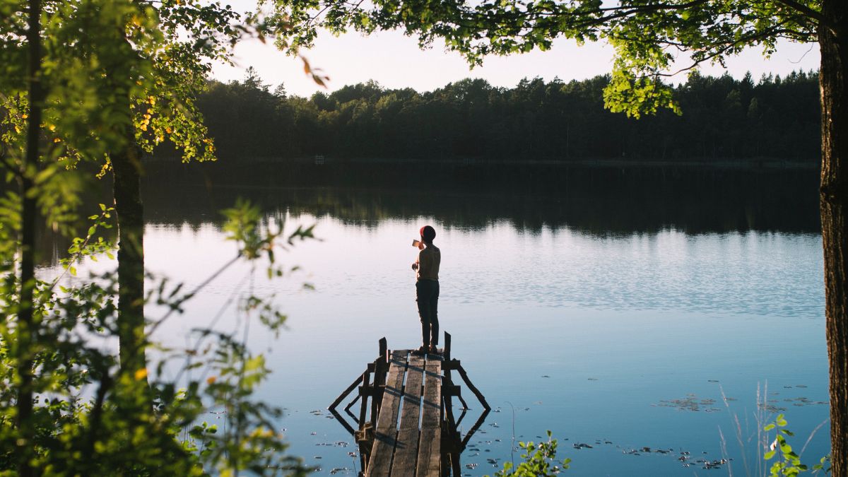 Bilresor i Blekinge, men paus vid en sjö