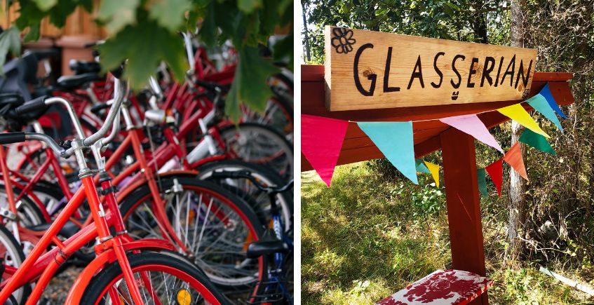 Ta en cykelutflykt till Glasserian i på Aspö