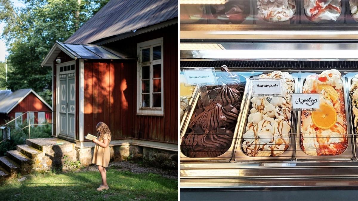 Avkopplande naturmiljöer och smakstopp på Holje glassfabrik.