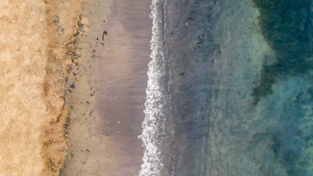 Strandvy ovanifrån, Ronneby