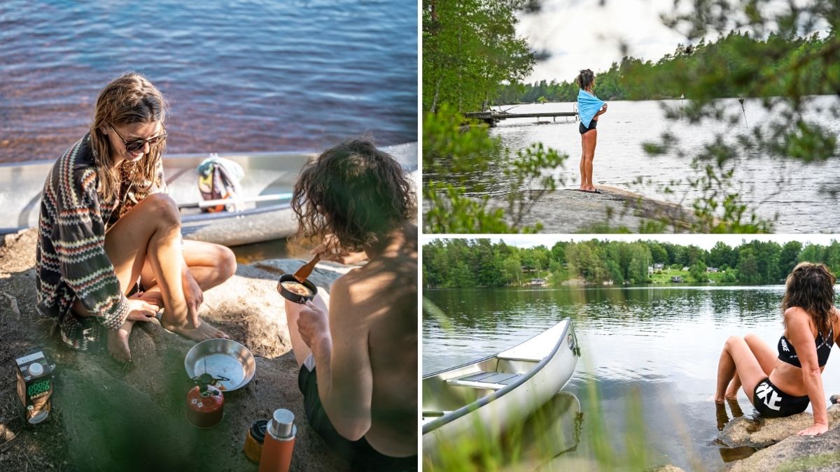Paddla, vandra och bada i Halens naturreservat, OLofström