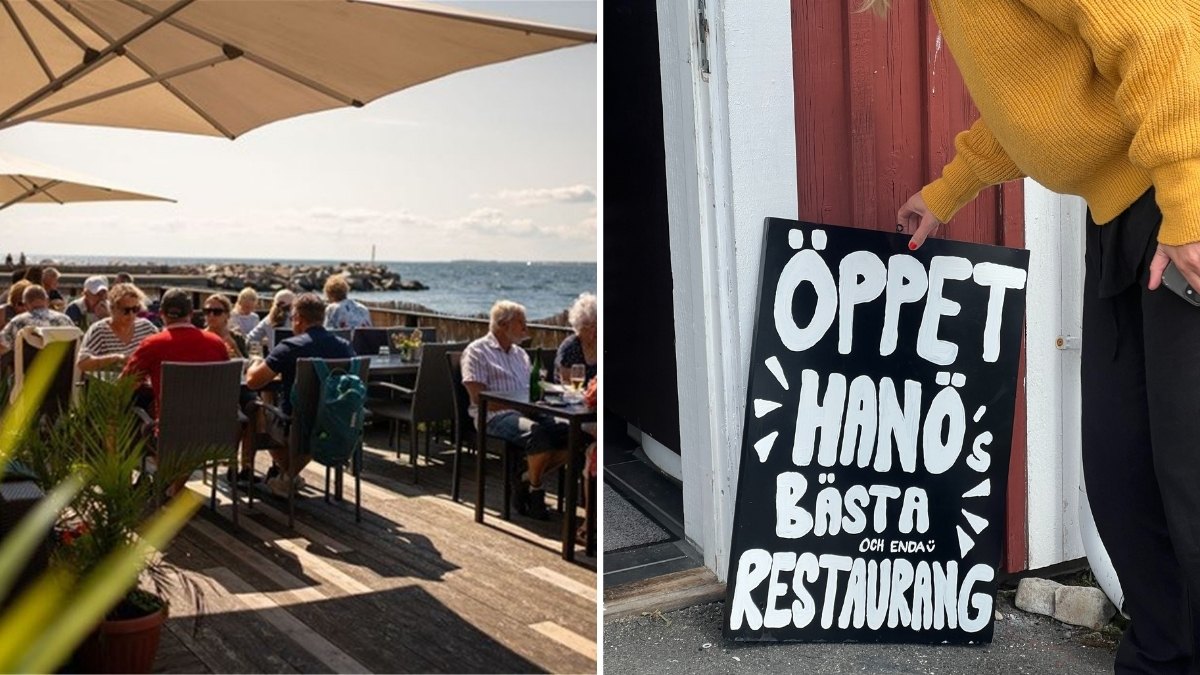 Uteservering i Hanö Gästhamn