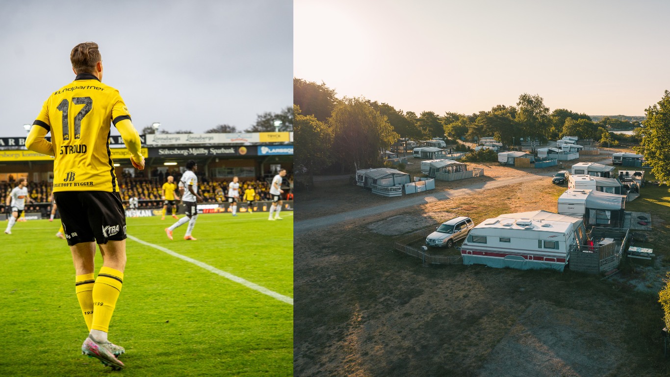 Match på strandvallen och camping på tredenborg