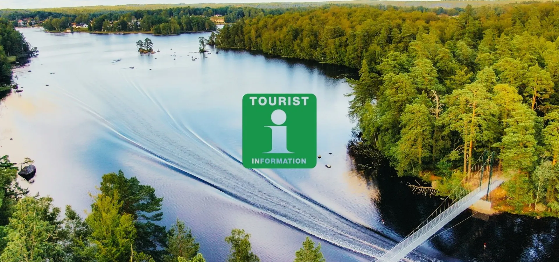 Turistinformation i Olofström - Bild från Frickabron och sjön Halen