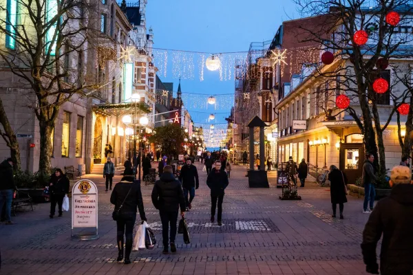 Julbelysningen tänds i Karlskrona City