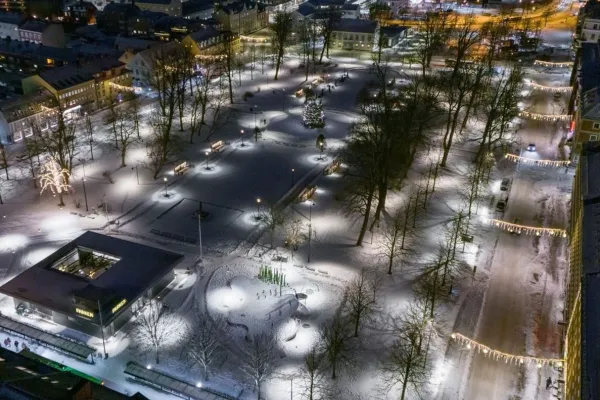 Julbelysningen tänds i Karlskrona City