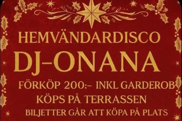 Hemvändardisco på juldagen!
