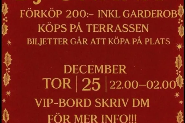 Hemvändardisco på juldagen!