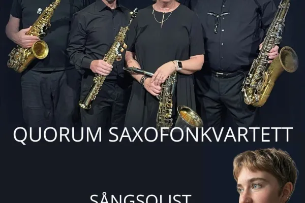 Konsert med Quorum saxofonkvartett och Alice Wilgotsson