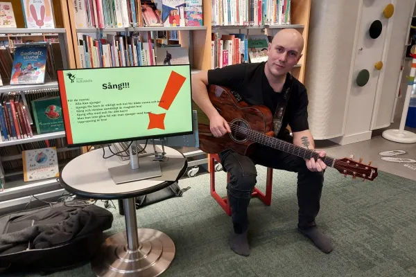 Sångstund på bibblan