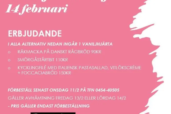 Alla hjärtans erbjudande!