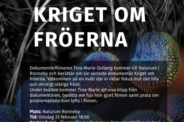 Föreläsning - Frökriget med Tina-Marie Qwiberg som visar klipp och berättar