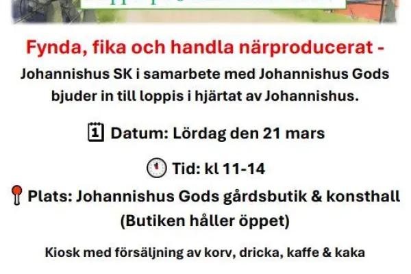 Loppis på Johannishus Gods (lokal vid gårdsbutiken)