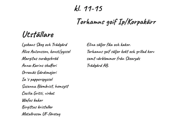 Torhamns Vårmässa 2026