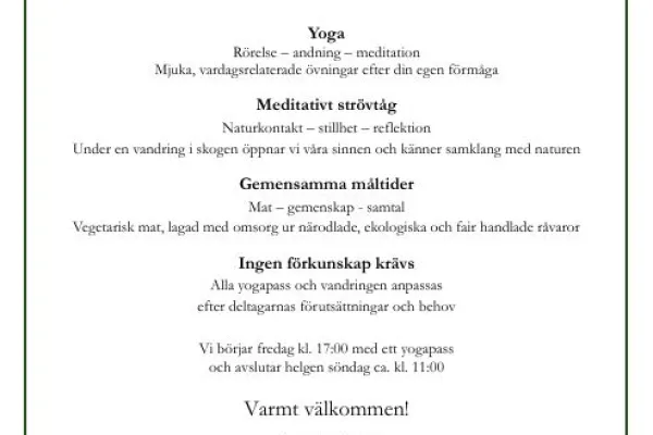 Retreat Yoga Hjorthålan