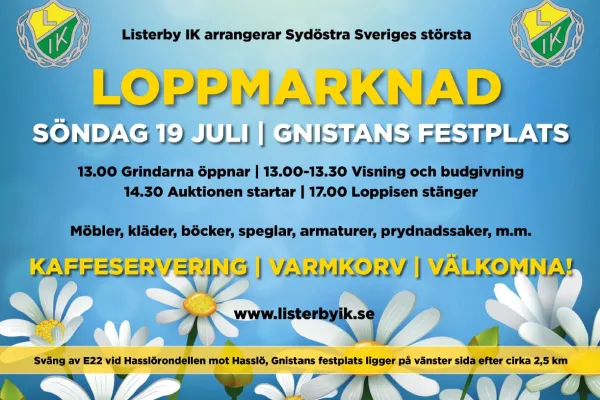 Listerby IK loppmarknad 2026