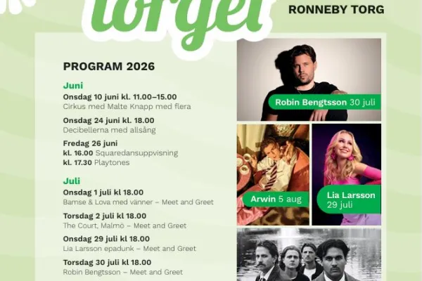 Sommartorget 2026 på Ronneby Torg 