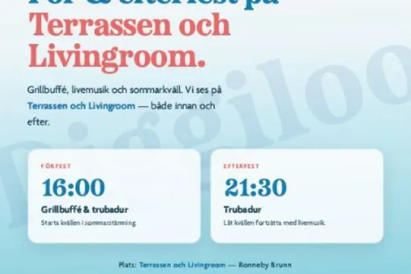 För & efterfest på Brunnen...