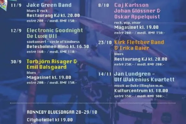 Höstens spelningar - Ronneby Musikförening