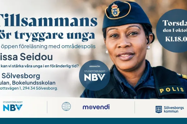 TILLSAMMANS - för tryggare unga: Föreläsning med Rissa Seidou (Sölvesborg)