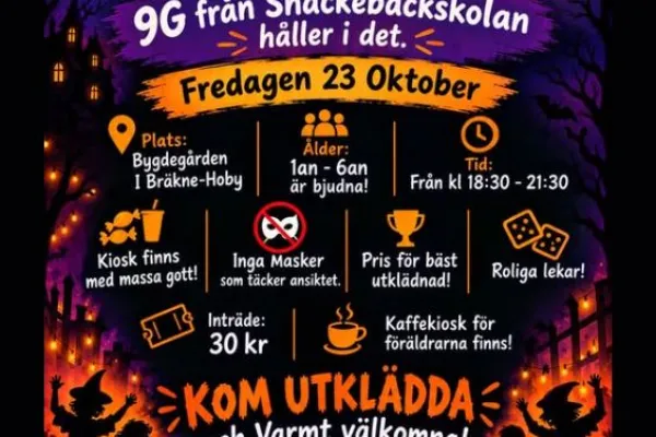 Halloween disco i Bräkne-Hoby