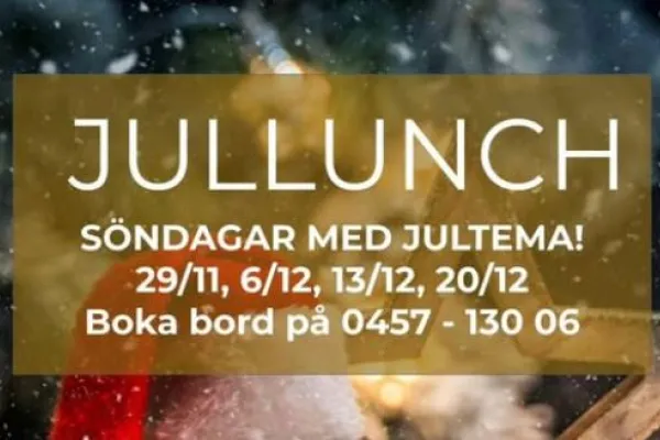 Söndagslunch med jultema