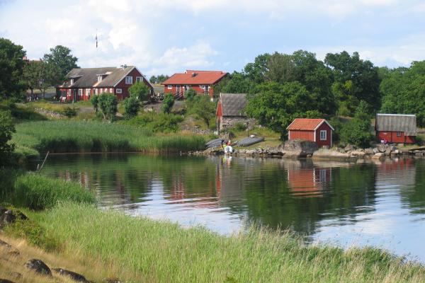 Some of the beautiful wooden houses at Tjärö