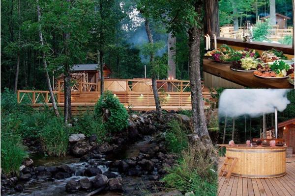 Snärjeskogen cottages and outdoor spa