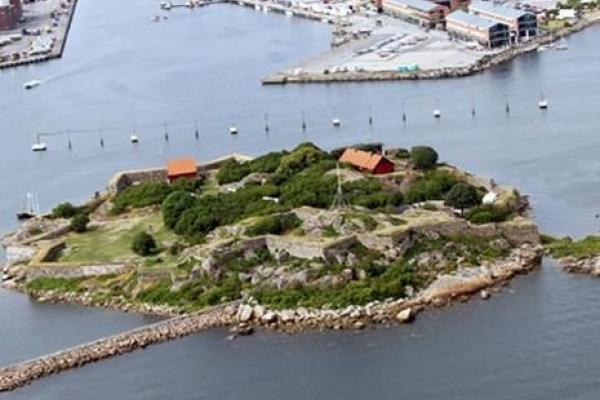 The fortress island from above