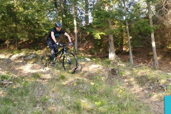 Cycling on the MTB track