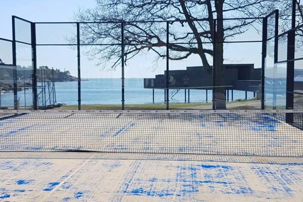 Padel court with sea view