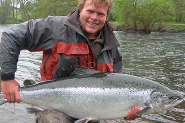 Angler with a salmon