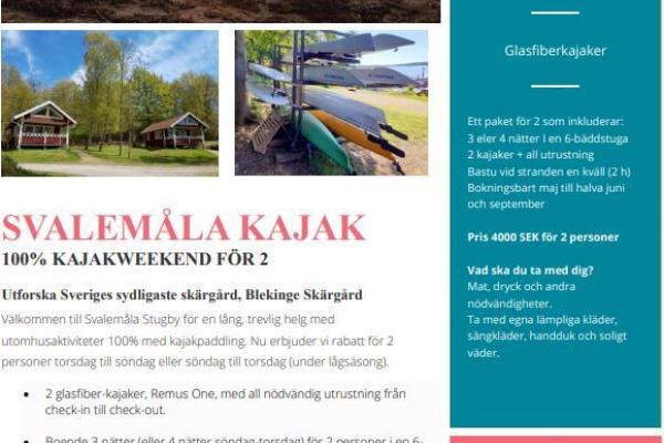 Kajakweekend för 2 - Utforska  Sveriges sydligaste skärgård  
