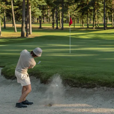 Slag upp ur bunker på Sölvesborgs golfbana