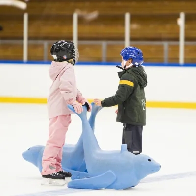 Barn som åker skridskor