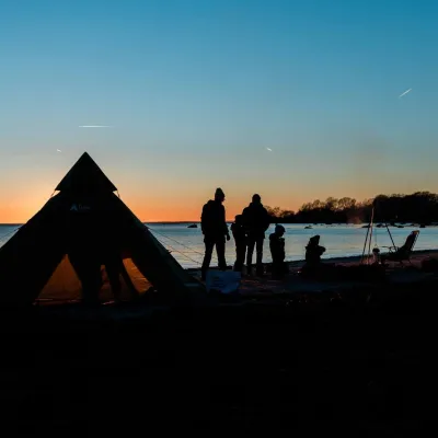 Skärgård under vintern