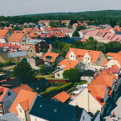 Drönarbild över Sölvesborg